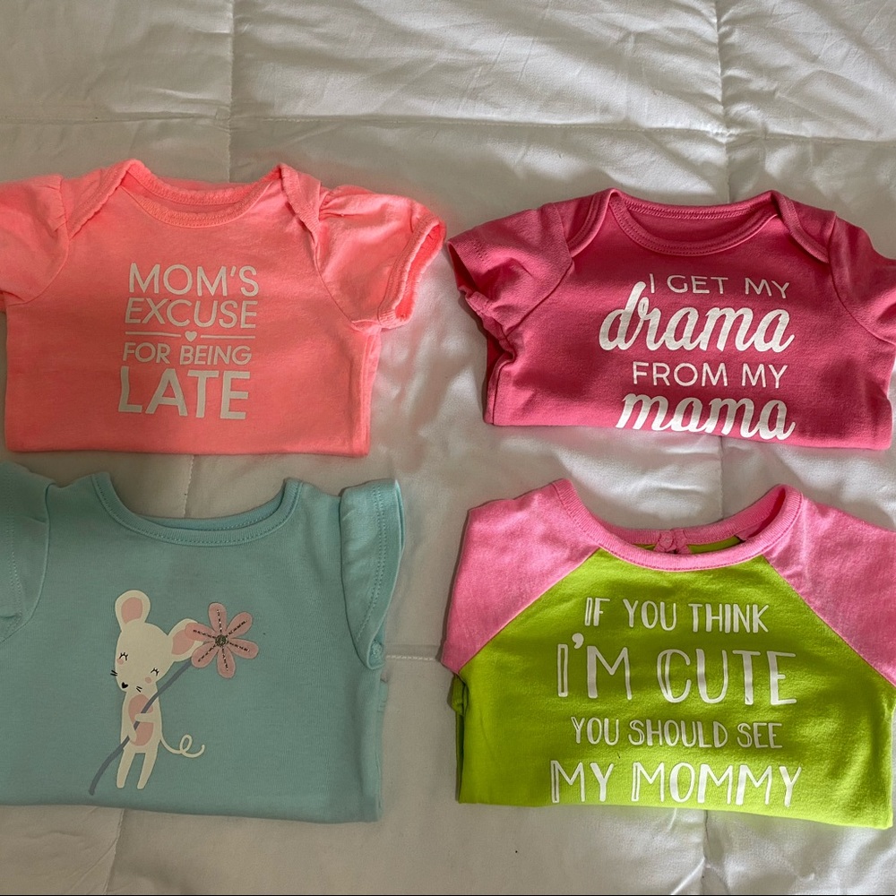 0-3 months customized cotton t-shirt Onesies